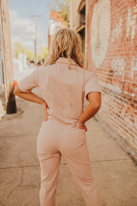 The Audie Jumpsuit in Light Pink