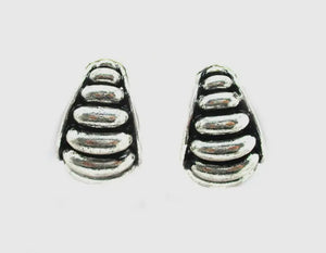 Faux Silver Curl Hoops
