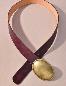 Western Oval Buckle Belt