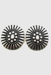 The Floral Faux Concho Studs