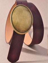Load image into Gallery viewer, Western Oval Buckle Belt
