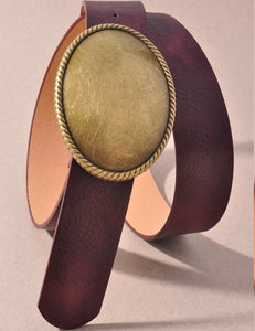 Western Oval Buckle Belt