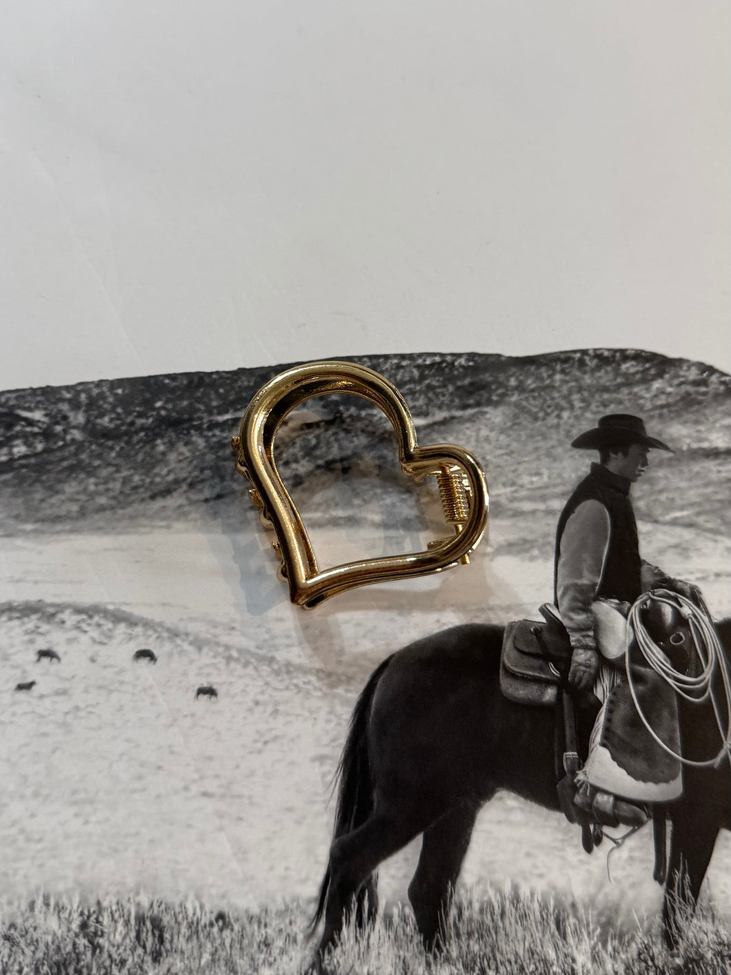 Mini Gold Heart Clip