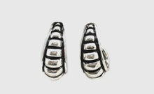Load image into Gallery viewer, Faux Silver Curl Hoops
