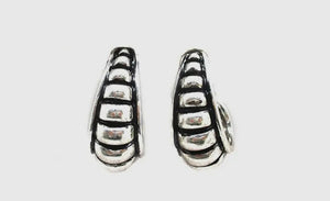 Faux Silver Curl Hoops