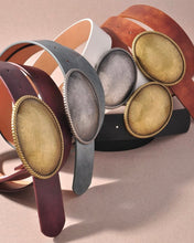 Load image into Gallery viewer, Western Oval Buckle Belt
