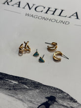 Load image into Gallery viewer, Turquoise &amp; Crystal Earring Set
