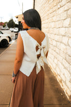 Load image into Gallery viewer, The Beisel Tie Sweater in Ivory
