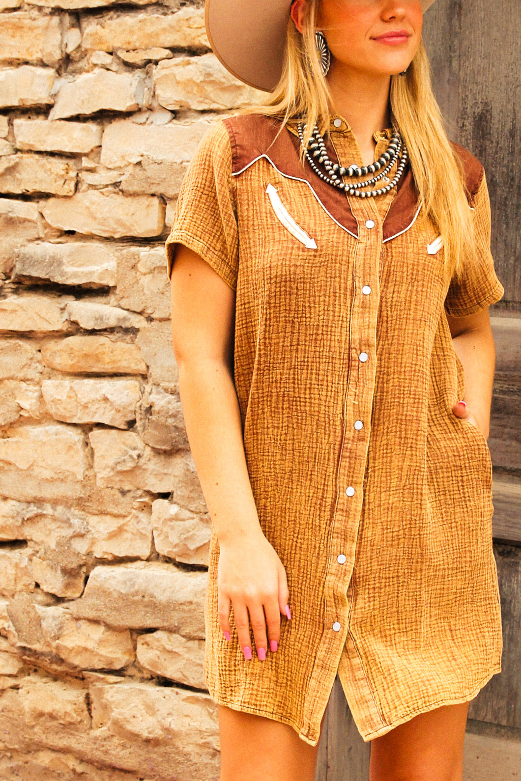 The Rank Retro Dress in Saddle