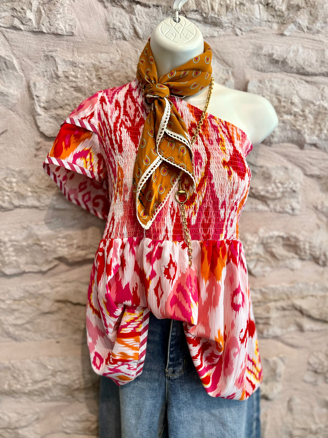 The Farren Top in Hot Pink