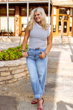 Load image into Gallery viewer, The Striped Alexandria Top in White
