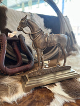 Load image into Gallery viewer, Antiqued Brass Horse Door Stopper
