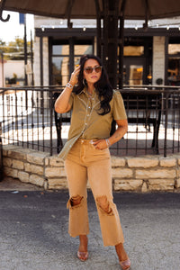 The Shorty Top in Olive