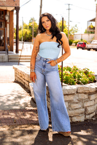 The Spring Tube Top in Baby Blue