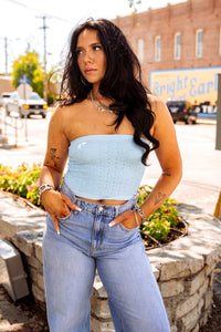 The Spring Tube Top in Baby Blue