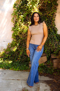 The Alexandria Top in Taupe