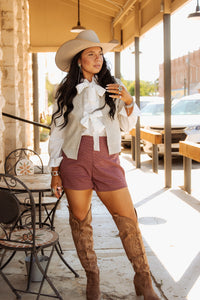 The Waynoka Shorts in Burgundy