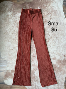 SALE 47. Ribbed Rust Pants / SZ SMALL