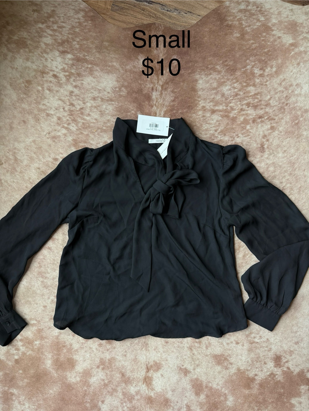 SALE 49. Black Tie Top / SZ SMALL