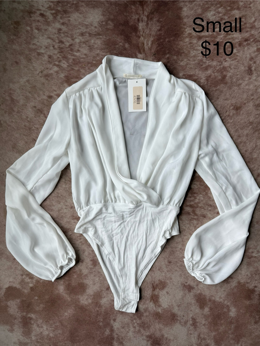SALE 53. White Bodysuit / SZ SMALL