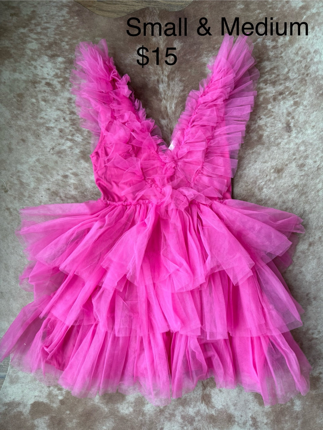 SALE 59. Pink Tulle Dress / SZ SMALL & MEDIUM