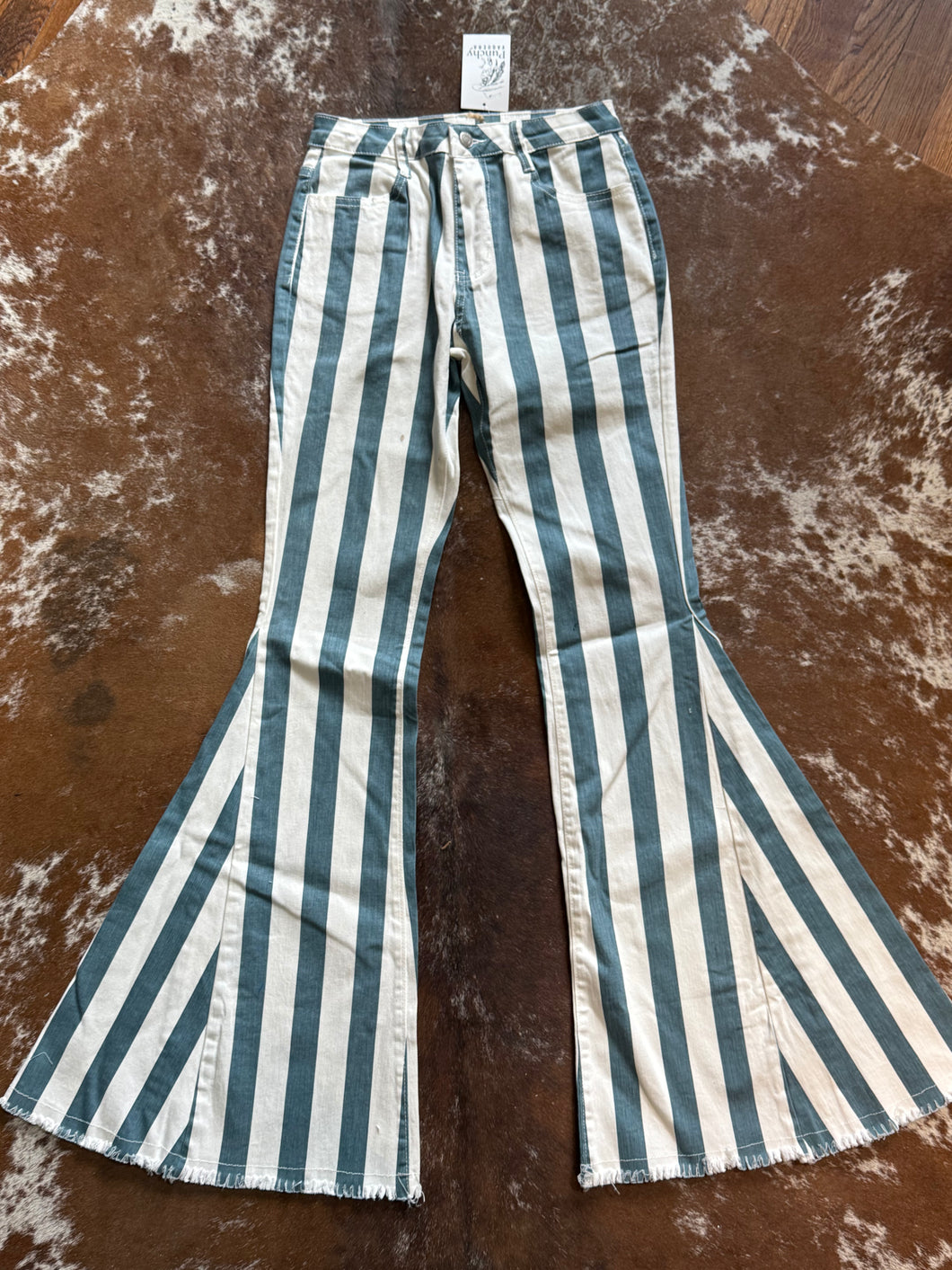 SALE 39. Striped Bell Bottoms / SZ Small