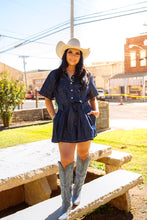 Load image into Gallery viewer, The Cowgal Denim Romper

