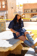 Load image into Gallery viewer, The Cowgal Denim Romper
