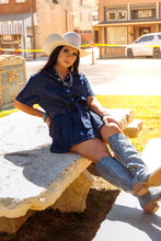 Load image into Gallery viewer, The Cowgal Denim Romper
