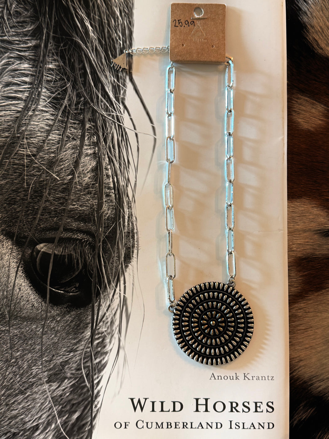 Faux Concho Necklace