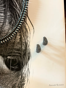 Faux Dot Bubble Curl Hoops
