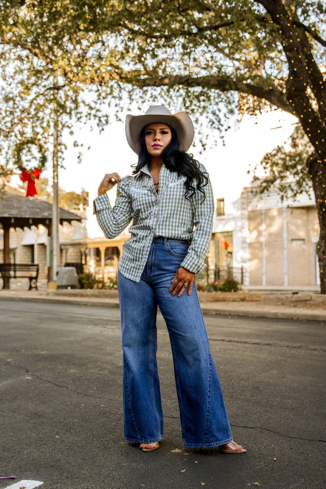 The Western Whimsy Top in Green