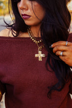 Load image into Gallery viewer, Hammered Cross Necklace
