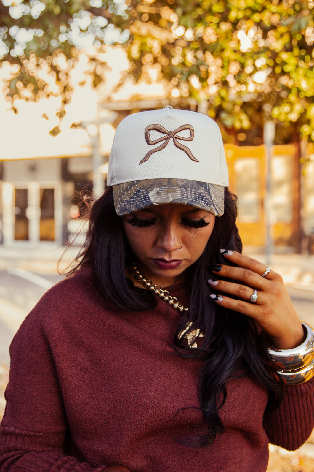 The Camo Trucker in Beige