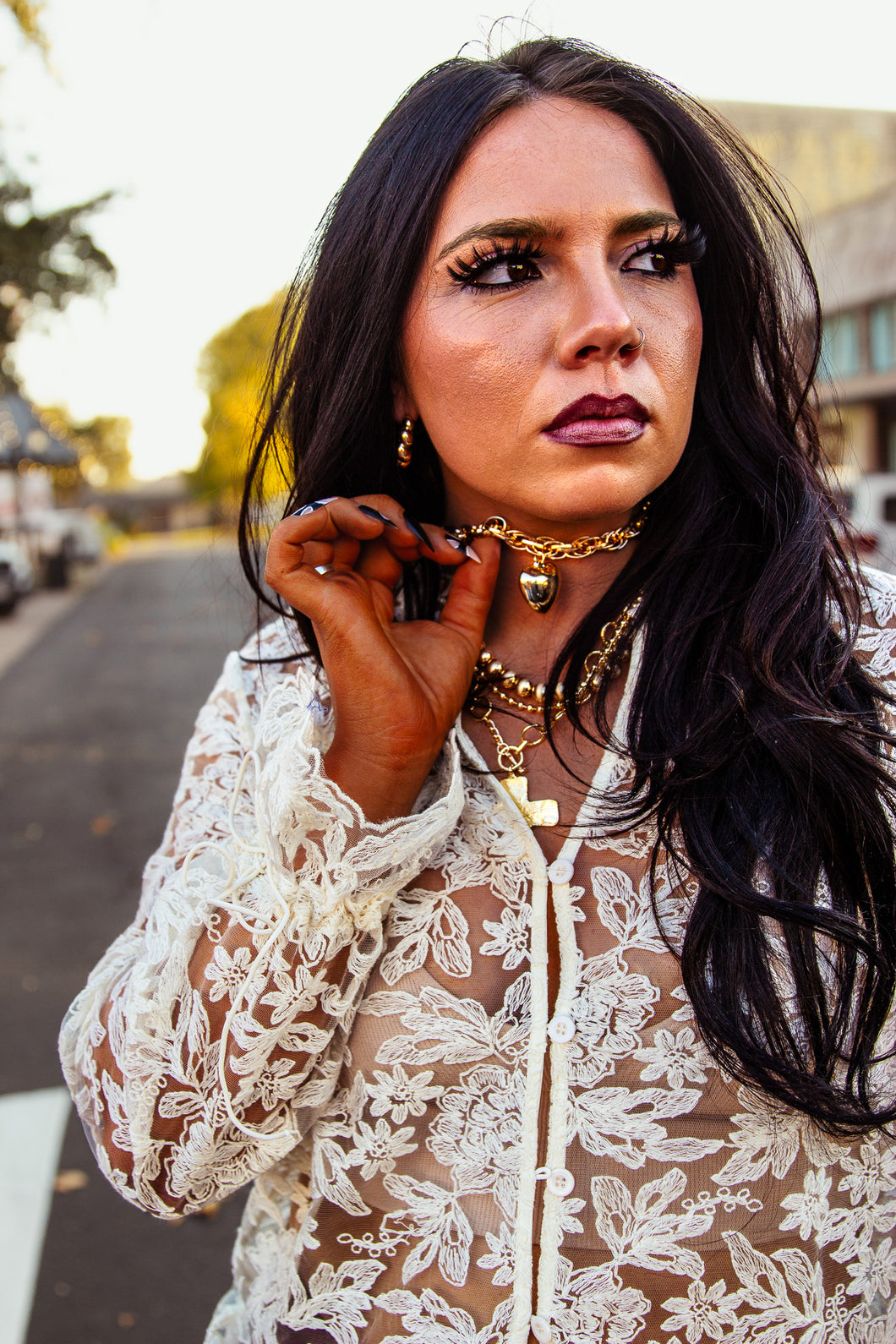 Chunky Gold Heart Necklace