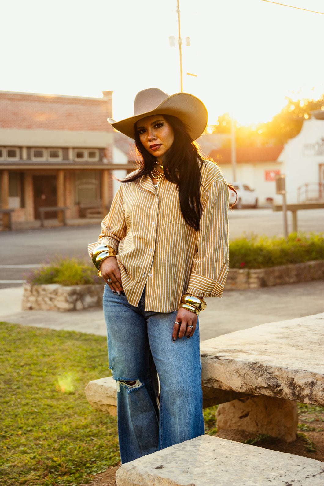 The Charis Top in Camel