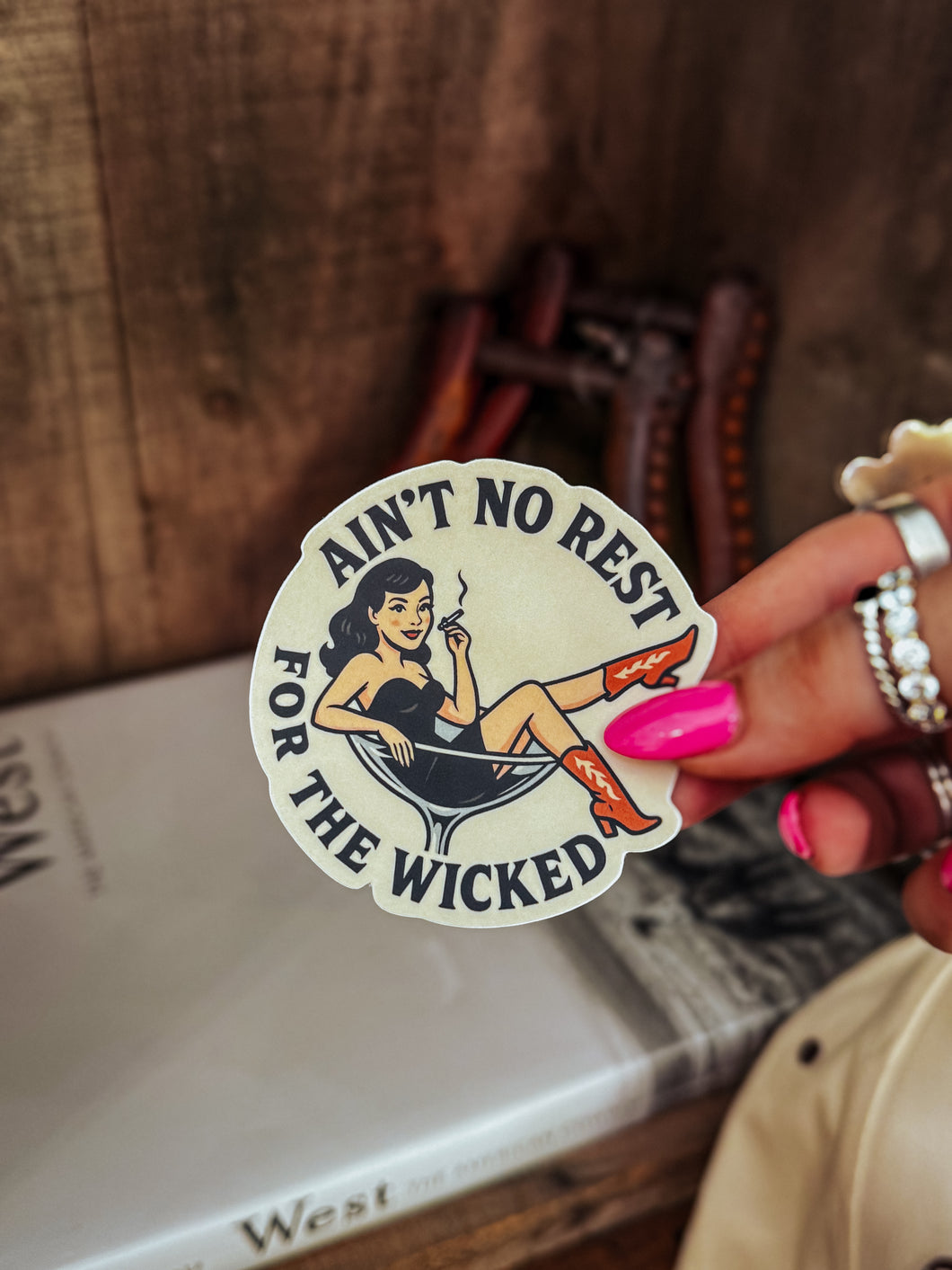 Retro Western Art Stickers
