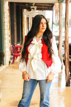 Load image into Gallery viewer, The Beisel Tie Sweater in Red
