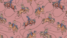 Load image into Gallery viewer, Muted Rose Pink Cowgirl Silk Twilly
