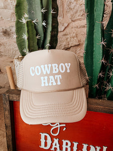 Tan Cowboy Trucker Hat