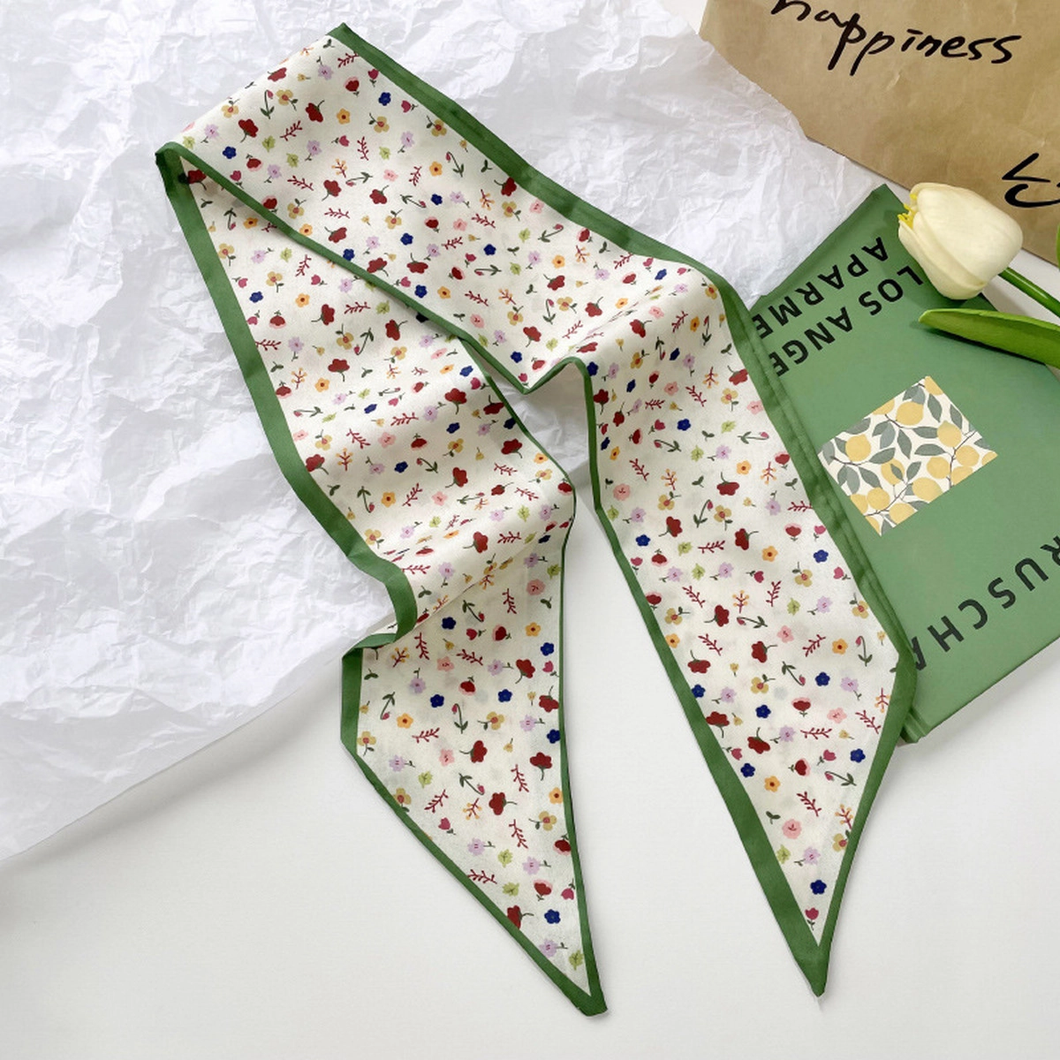 Green Mini Floral Twilly