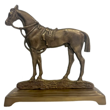 Load image into Gallery viewer, Antiqued Brass Horse Door Stopper
