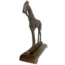 Load image into Gallery viewer, Antiqued Brass Horse Door Stopper

