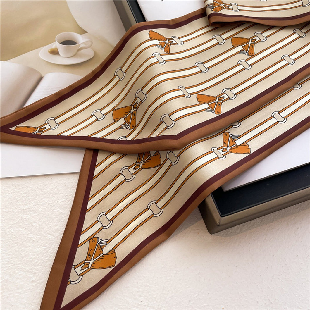 Tan Horse Head Wide Twilly