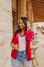 Load image into Gallery viewer, The Valdez Velvet Blazer in Magenta
