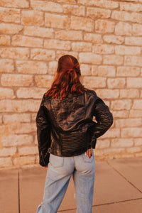 The Harley Leather Jacket in Black