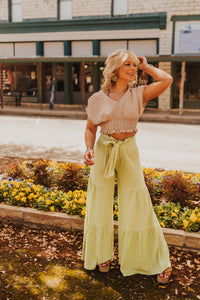The Hali Pants in Lime
