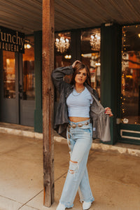 The Emilee Top in Charcoal