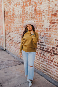 The Brady Sweater in Olive