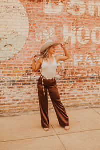 The Liz Bodysuit in Sand Beige